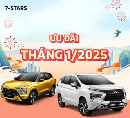 CHƯƠNG TRÌNH ƯU ĐÃI MUA XE THÁNG 01/2025 TAỊ MITSUBISHI 7-STARS