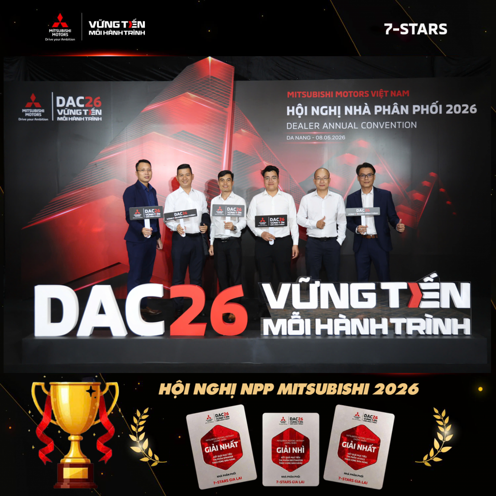 KHOẢNH KHẮC VINH DANH THÀNH TÍCH XUẤT SẮC TẠI HỘI NGHỊ NHÀ PHÂN PHỐI MITSUBISHI MOTORS VIỆT NAM 2026