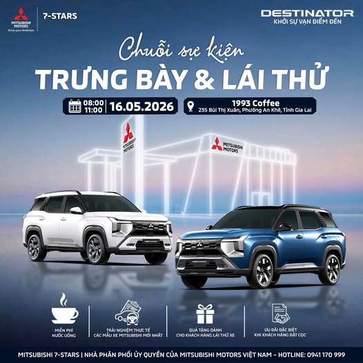 KHỞI ĐỘNG” MÙA HÈ CÙNG SỰ KIỆN TRƯNG BÀY & LÁI THỬ CÁC DÒNG XE MITSUBISHI