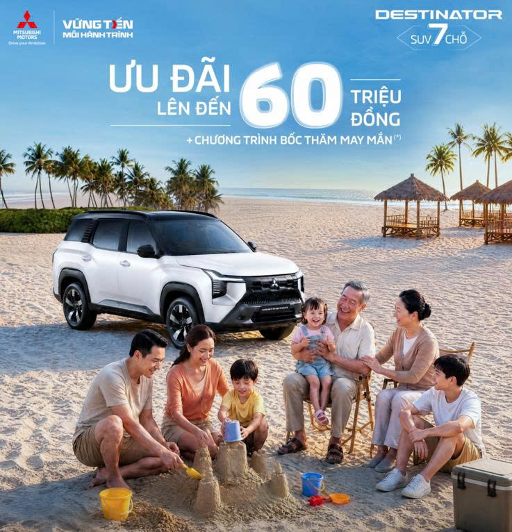 MITSUBISHI DESTINATOR ĐẠT DOANH SỐ 7.000 XE–ƯU ĐÃI ĐẶC BIỆT THÁNG 6