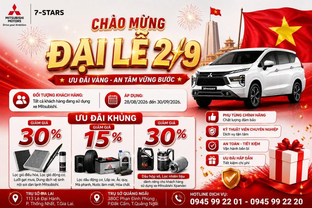 CHÀO MỪNG ĐẠI LỄ 2/9 – ƯU ĐÃI VÀNG – AN TÂM VỮNG BƯỚC