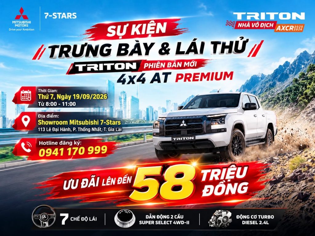 SỰ KIỆN TRƯNG BÀY & LÁI THỬ TRITON PHIÊN BẢN MỚI